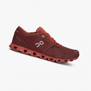 On Cloud X Training Shoes Burgundy | OXV-658710