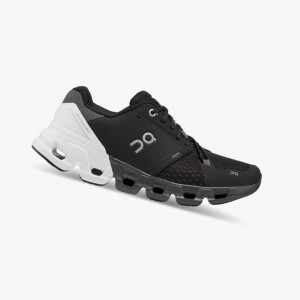 On Cloudflyer 4 Wide Running Shoes Black/White | TWL-134659