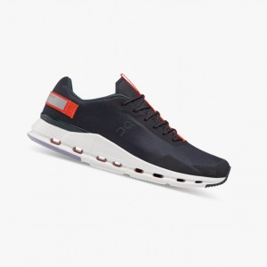 On Cloudnova Form Running Shoes Black/Flame | DVU-624308