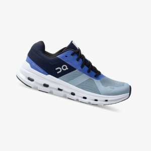 On Cloudrunner Running Shoes Chambray/Midnight | ASD-350147