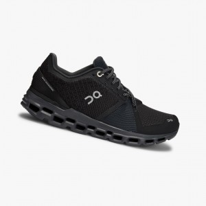 On Cloudstratus Road Running Shoes Black | SXJ-421985