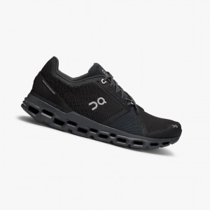 On Cloudstratus Road Running Shoes Black | KSU-486093