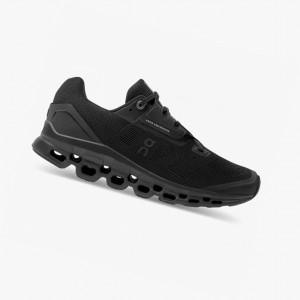 On Cloudstratus Road Running Shoes Black | IQT-920185