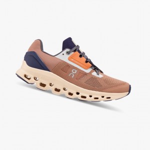 On Cloudstratus Road Running Shoes Cork/Fawn | JKF-541876