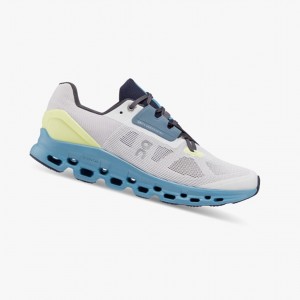 On Cloudstratus Road Running Shoes Frost/Niagara | BLQ-023658