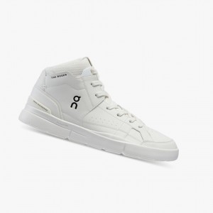 On THE ROGER Clubhouse Mid Running Shoes White | ITH-417395