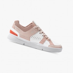 On THE ROGER Clubhouse Sneakers Rose/White | HIF-372958