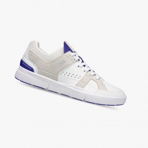 On THE ROGER Clubhouse Sneakers White/Indigo | TCK-516287