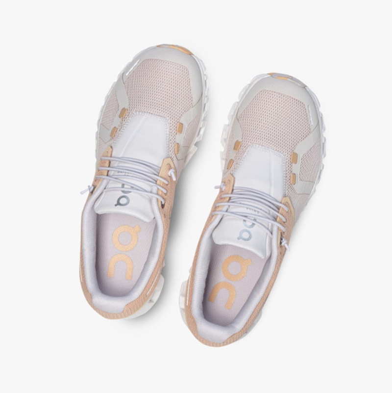 On Cloud 5 Fuse Running Shoes Savannah/Pearl | NYK-743289