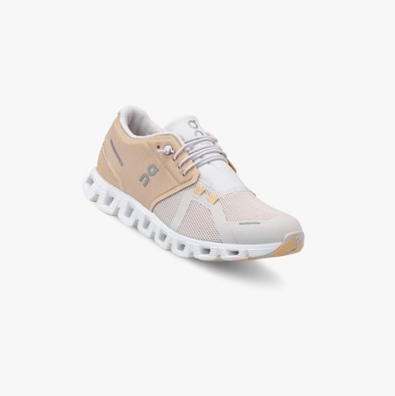 On Cloud 5 Fuse Running Shoes Savannah/Pearl | NYK-743289