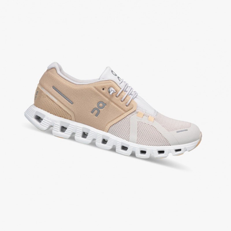 On Cloud 5 Fuse Running Shoes Savannah/Pearl | NYK-743289