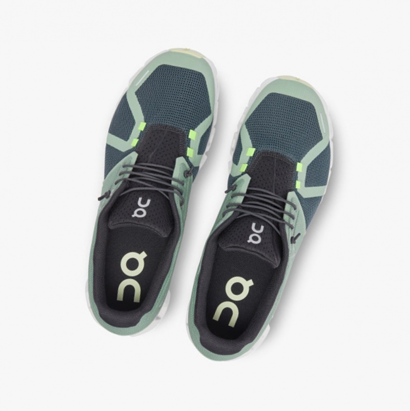 On Cloud 5 Push Running Shoes Moss/Stone | DJL-689723