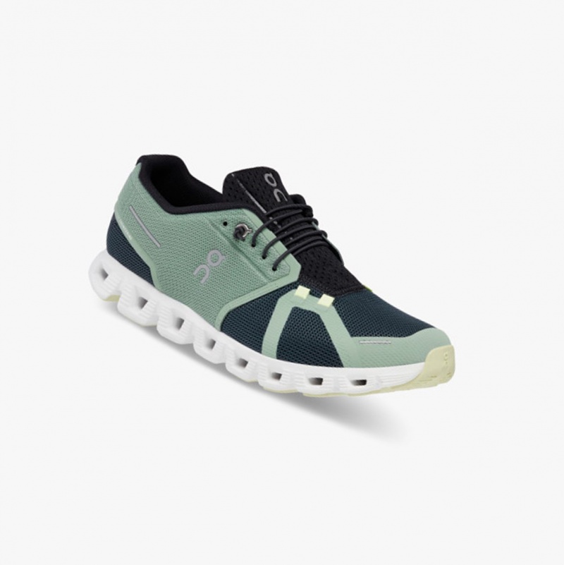 On Cloud 5 Push Running Shoes Moss/Stone | DJL-689723