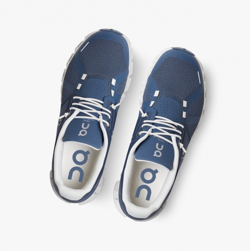 On Cloud 5 Running Shoes Denim/White | XDY-726450