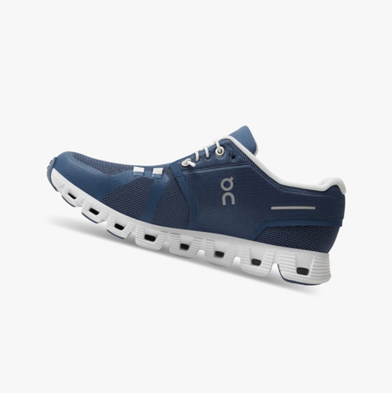 On Cloud 5 Running Shoes Denim/White | XDY-726450