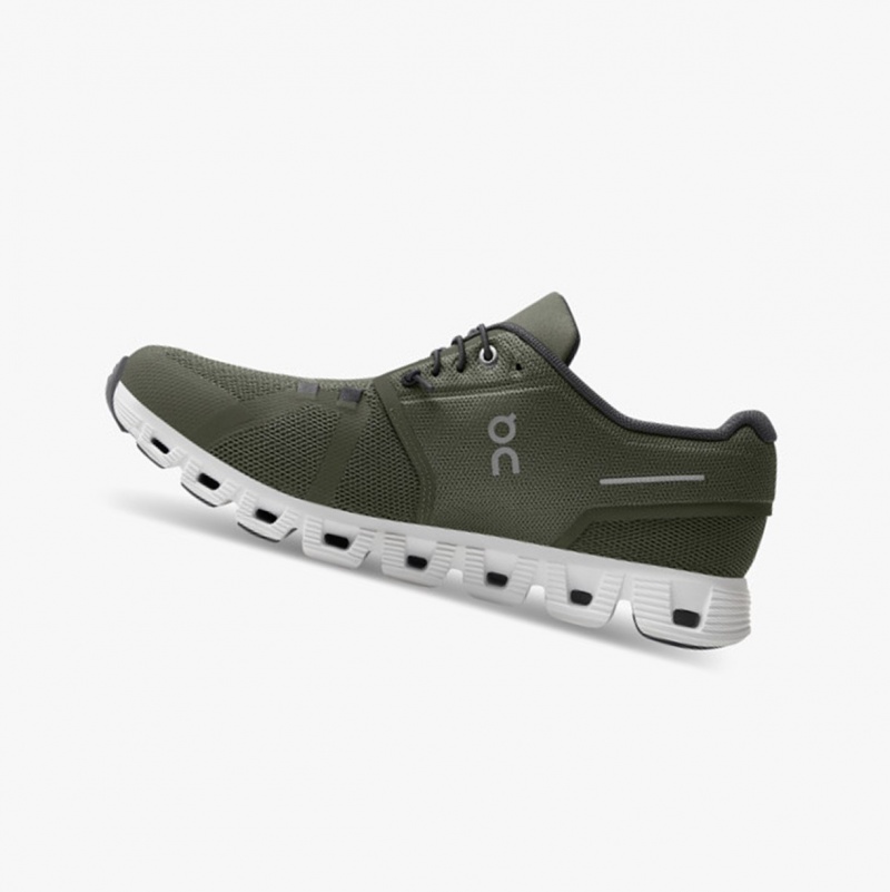 On Cloud 5 Running Shoes Olive/White | AWV-537684