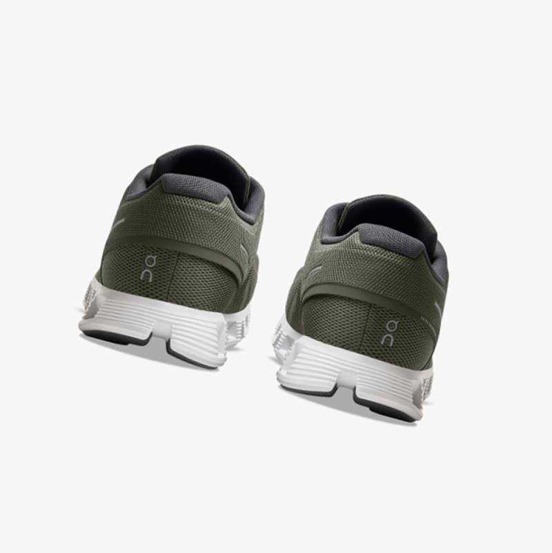 On Cloud 5 Running Shoes Olive/White | AWV-537684