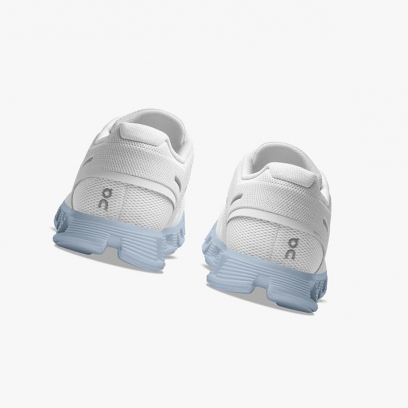 On Cloud 5 Running Shoes White/Chambray | MQI-634957