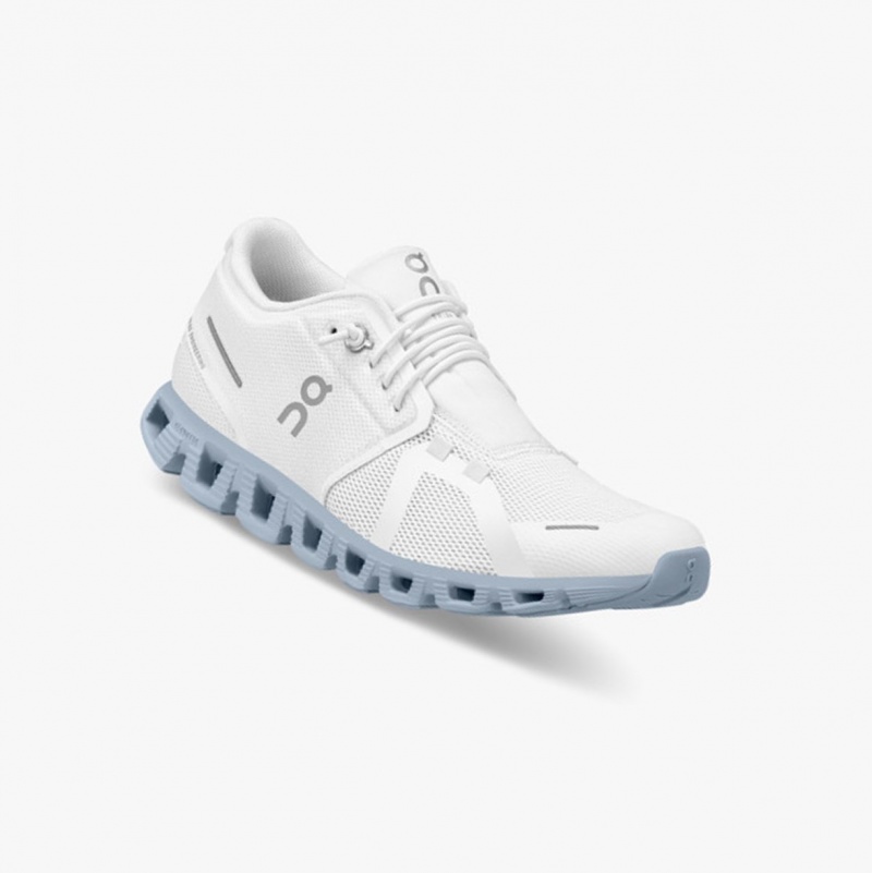 On Cloud 5 Running Shoes White/Chambray | MQI-634957