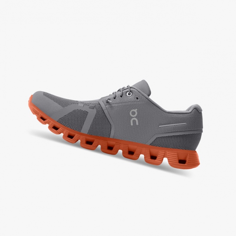 On Cloud 5 Running Shoes Zinc/Canyon | QTD-432985