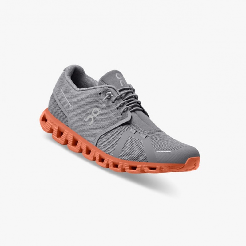 On Cloud 5 Running Shoes Zinc/Canyon | QTD-432985