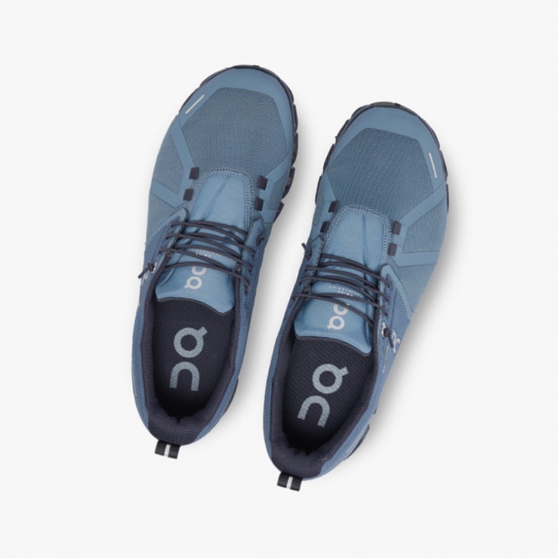 On Cloud 5 Waterproof Running Shoes Metal/Navy | NYM-341570