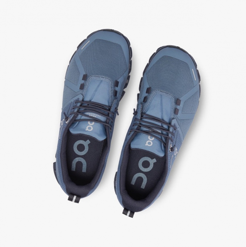 On Cloud 5 Waterproof Running Shoes Metal/Navy | EJX-142809