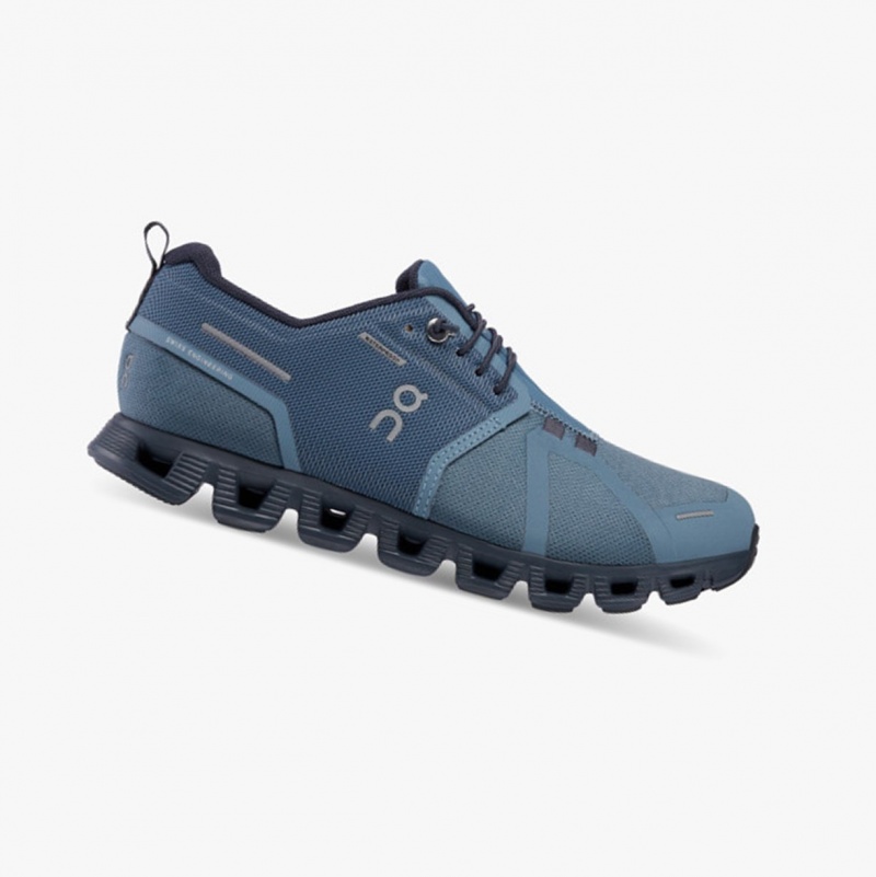 On Cloud 5 Waterproof Running Shoes Metal/Navy | EJX-142809