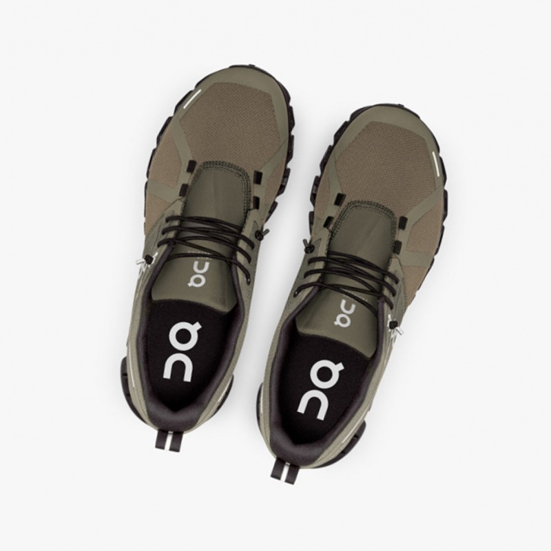 On Cloud 5 Waterproof Running Shoes Olive/Black | FGD-237950