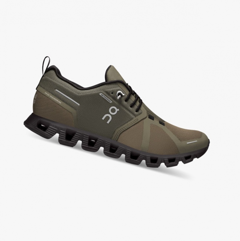 On Cloud 5 Waterproof Running Shoes Olive/Black | FGD-237950