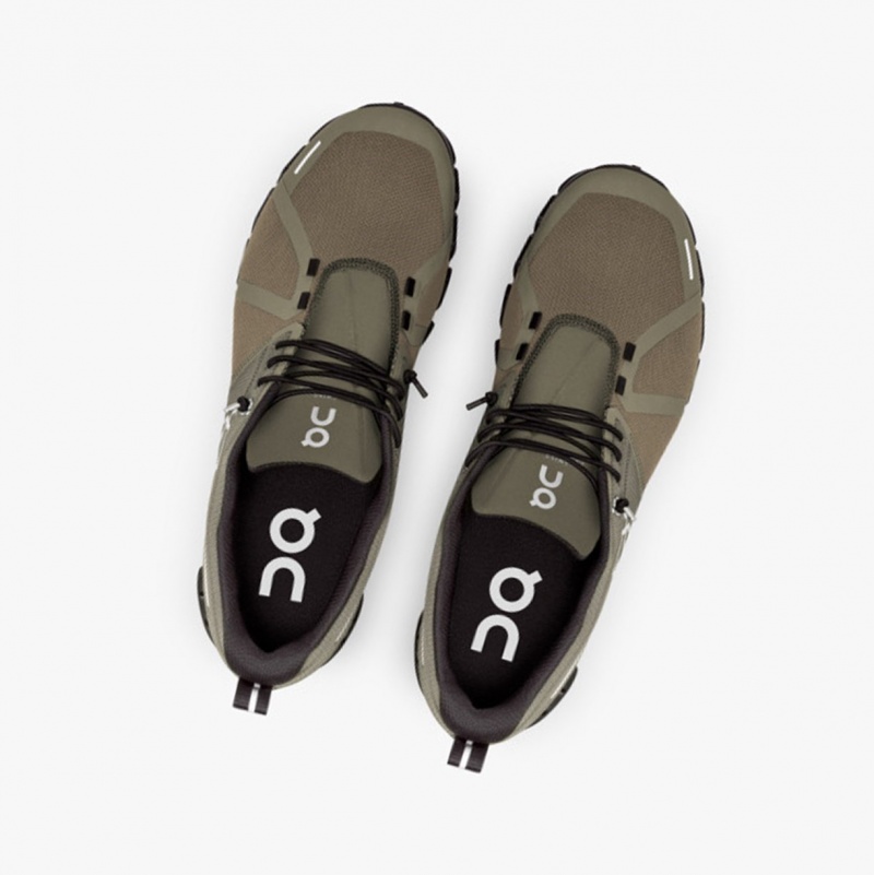 On Cloud 5 Waterproof Running Shoes Olive/Black | OEQ-049651