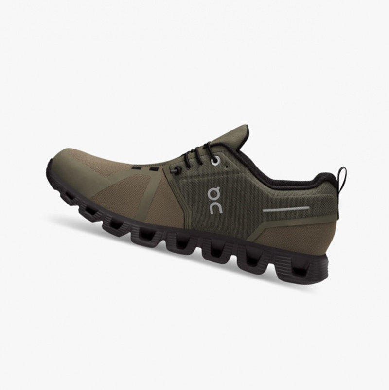 On Cloud 5 Waterproof Running Shoes Olive/Black | OEQ-049651