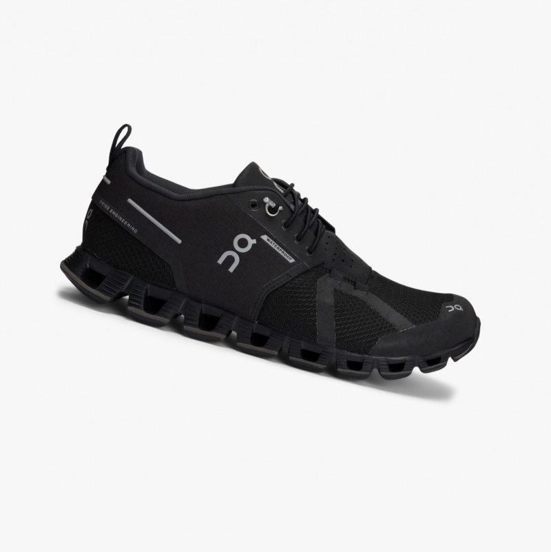 On Cloud Waterproof Road Running Shoes Black | KOJ-850261