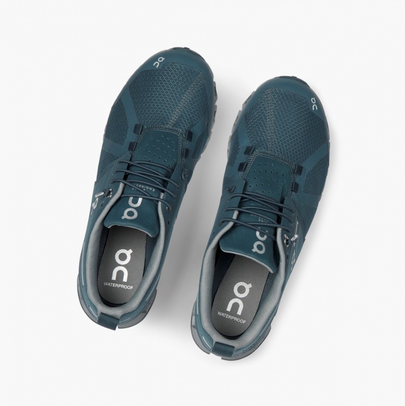 On Cloud Waterproof Road Running Shoes Blue | BNR-691402