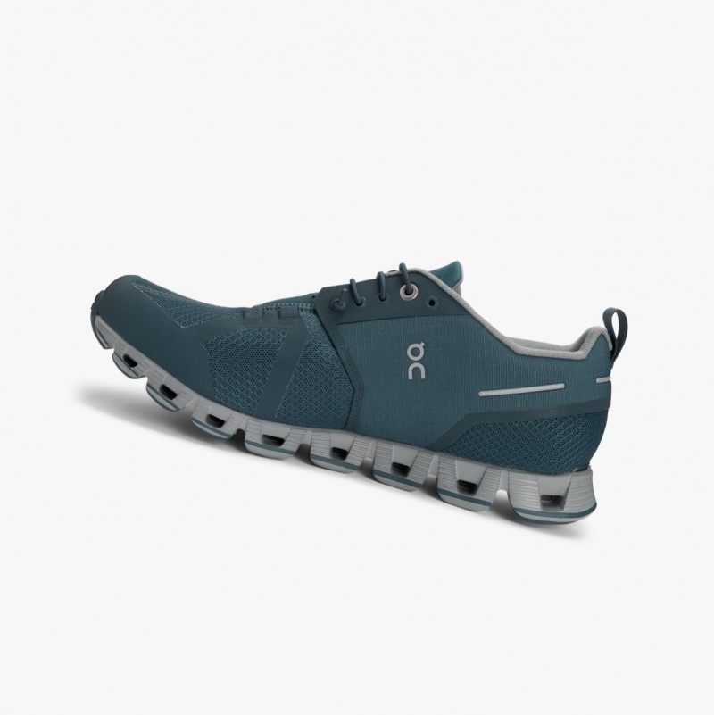 On Cloud Waterproof Road Running Shoes Blue | BNR-691402