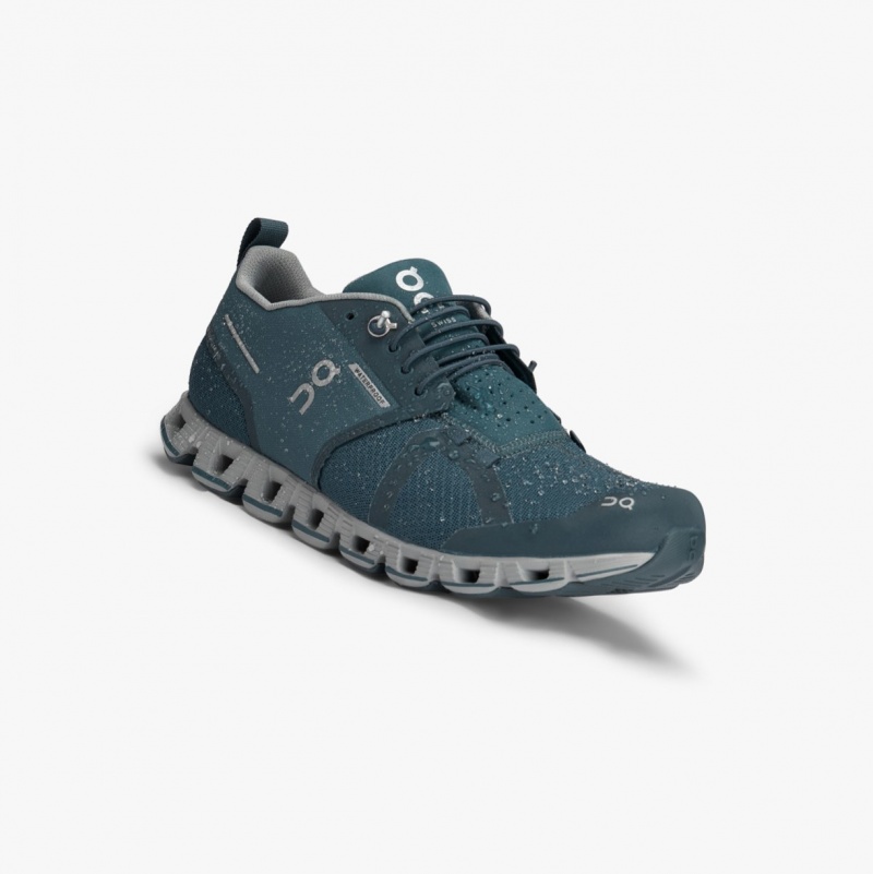 On Cloud Waterproof Road Running Shoes Blue | BNR-691402