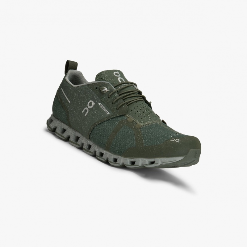 On Cloud Waterproof Road Running Shoes Green | PHS-734901