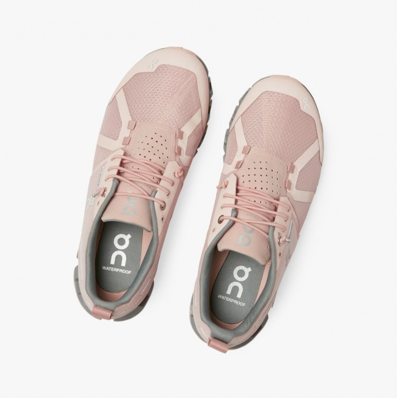 On Cloud Waterproof Road Running Shoes Rose | DGT-630952