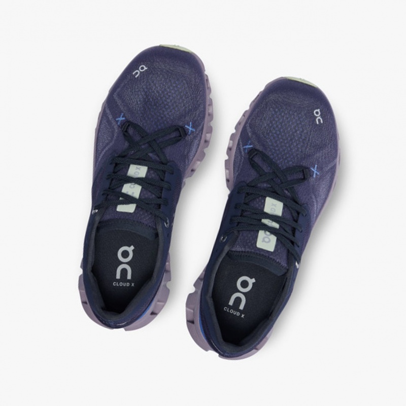 On Cloud X 3 Training Shoes Midnight/Heron | FMK-523401