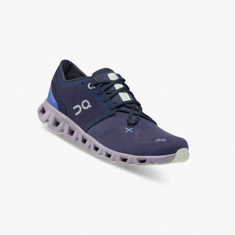 On Cloud X 3 Training Shoes Midnight/Heron | FMK-523401