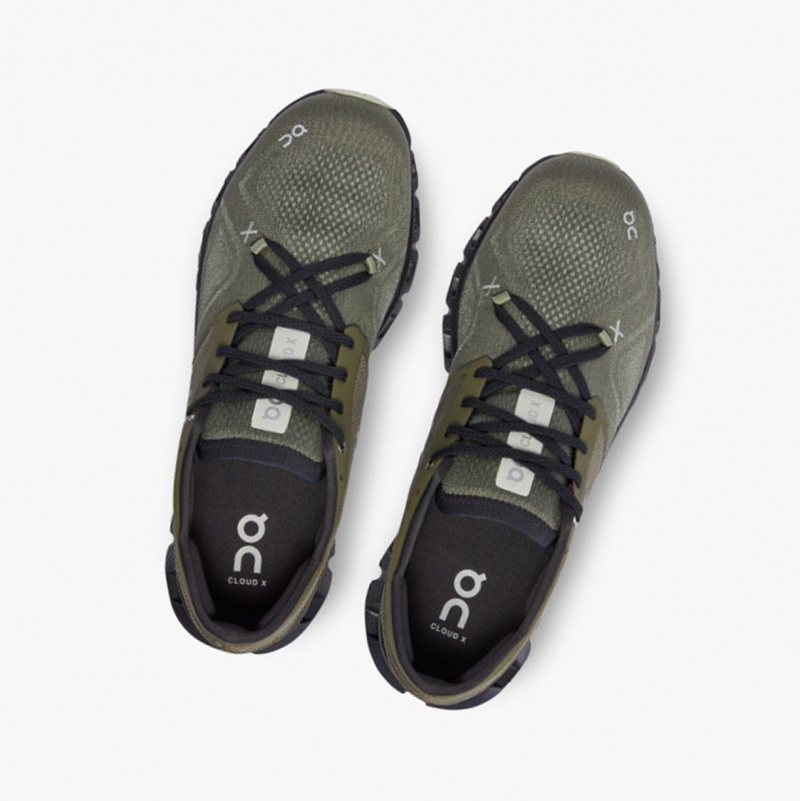 On Cloud X 3 Training Shoes Olive/Reseda | BED-410956