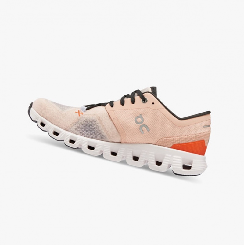 On Cloud X 3 Training Shoes Rose/Sand | KSP-682594