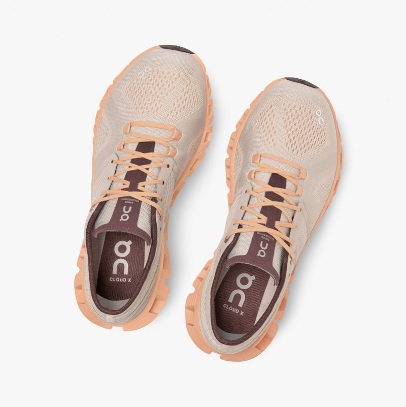 On Cloud X Training Shoes Almond | LZO-071853