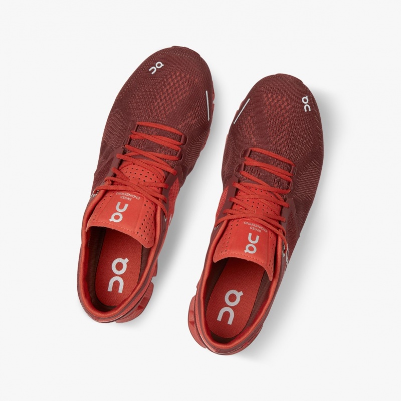 On Cloud X Training Shoes Burgundy | OXV-658710