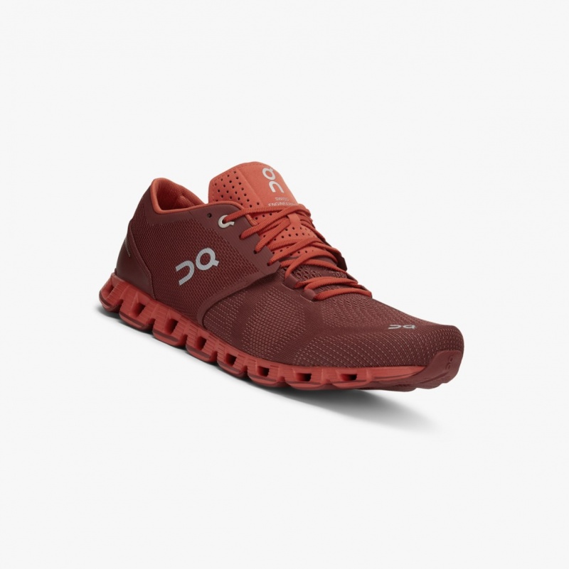 On Cloud X Training Shoes Burgundy | OXV-658710