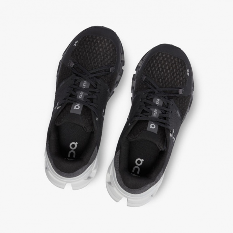 On Cloudflyer 4 Running Shoes Black/White | BVX-019246