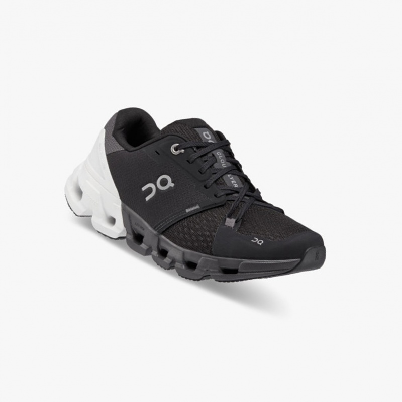 On Cloudflyer 4 Running Shoes Black/White | BVX-019246