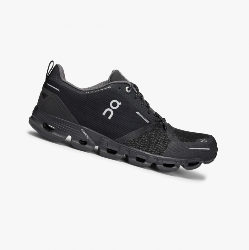 On Cloudflyer Waterproof Road Running Shoes Black | BOI-780236