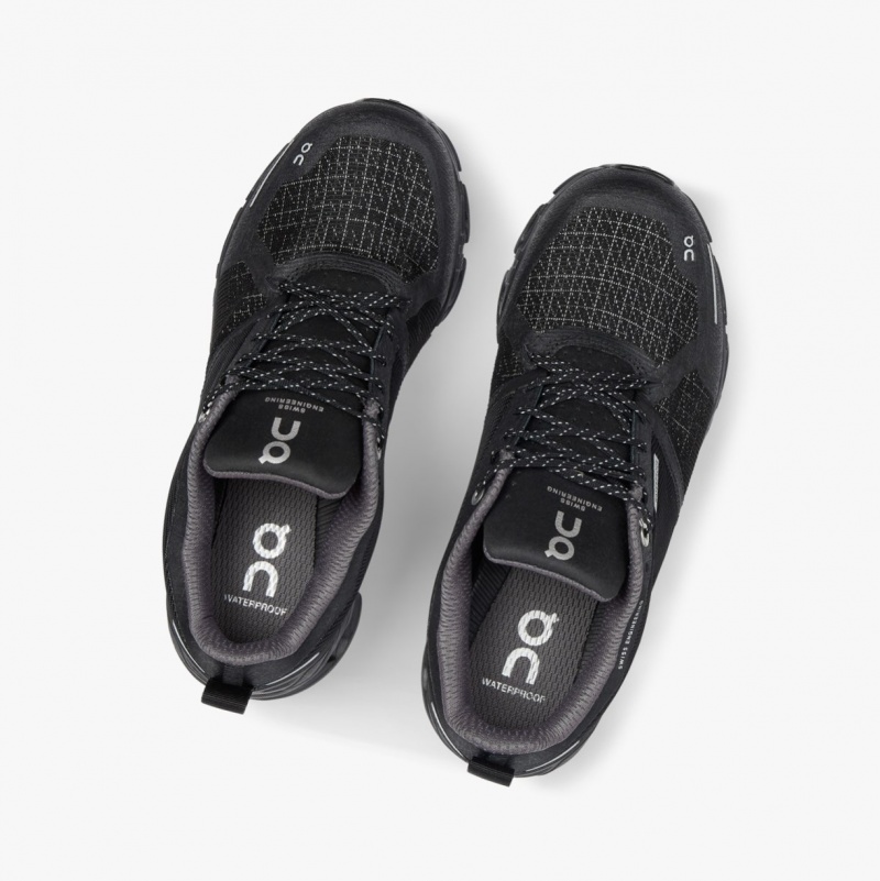 On Cloudflyer Waterproof Road Running Shoes Black | JQH-258197