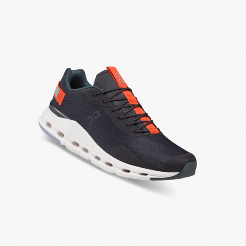 On Cloudnova Form Running Shoes Black/Flame | DVU-624308